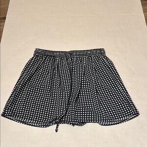 J.Crew Mercantile Blue & White Checkered Elastic Tie Waist Shorts Size XXS